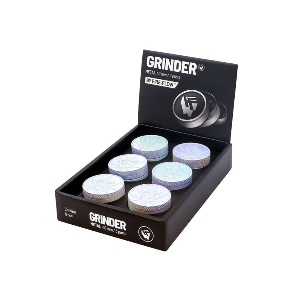 FIRE - FLOW™ Grinder – Icy Pearl High As Fuck (40mm) - 7SMART