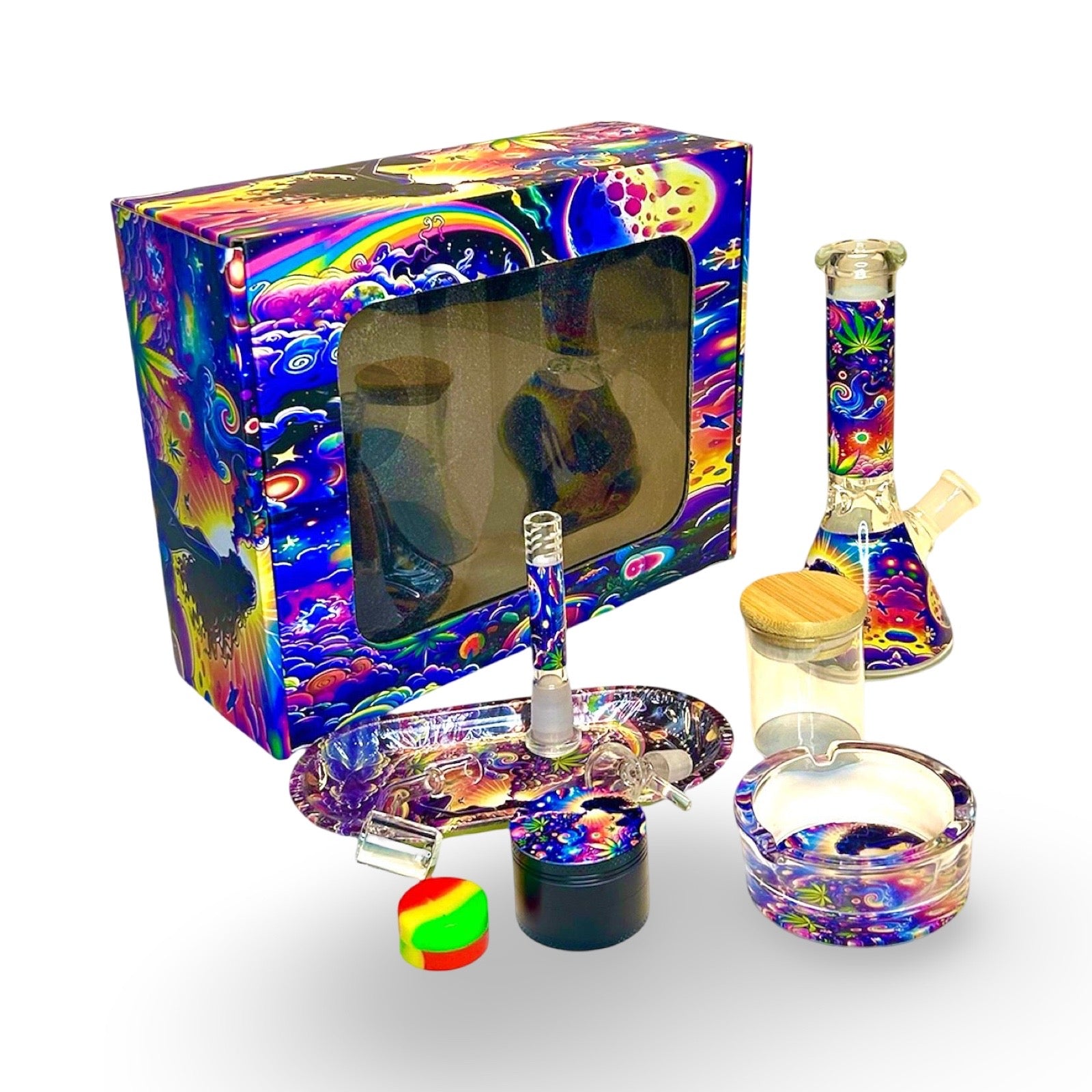 Rainbow Smoking Set – Complete Headshop Giftbox - 7SMART