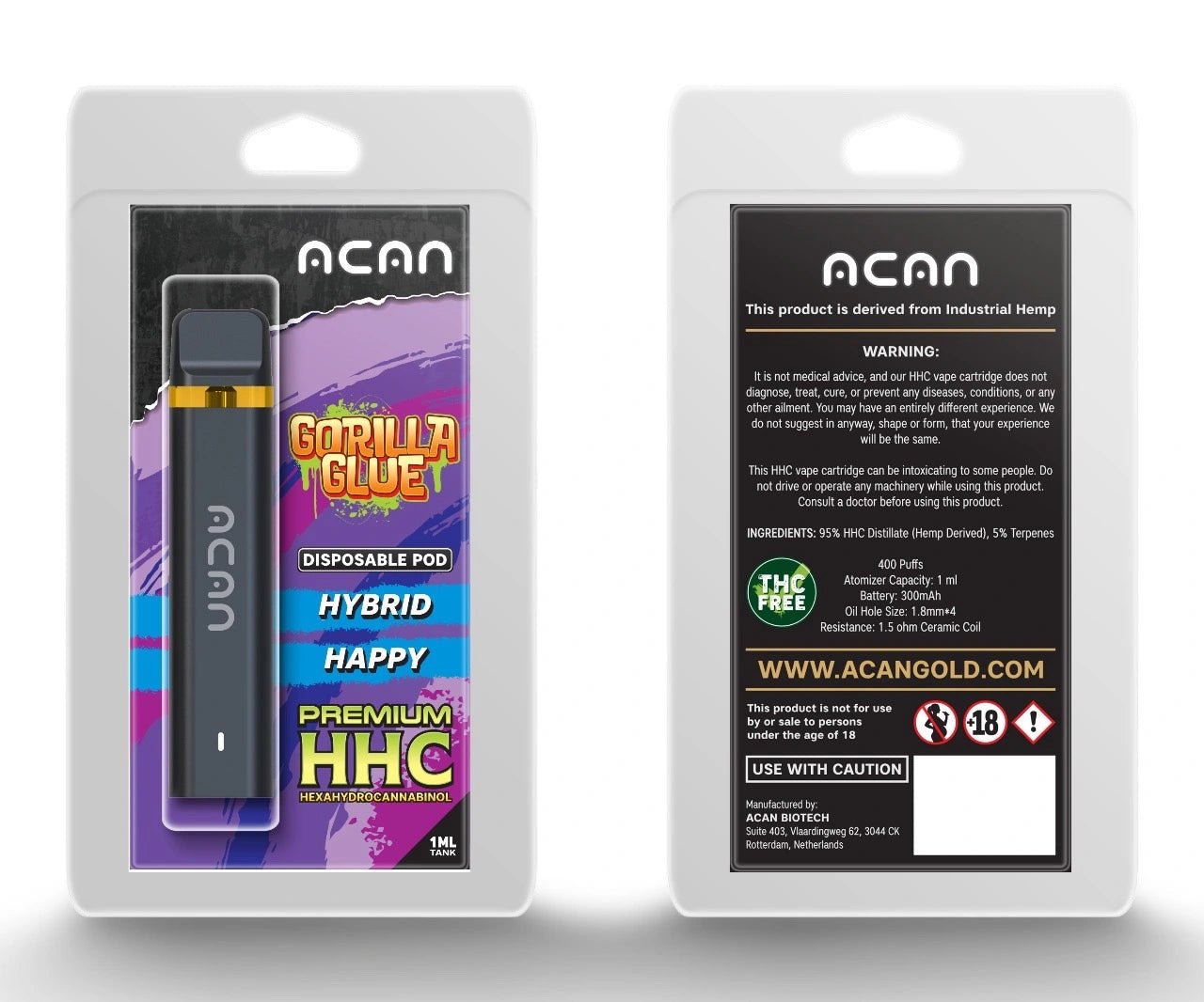 ACAN HHC Vape Gorilla Glue - 1ML - 7SMART